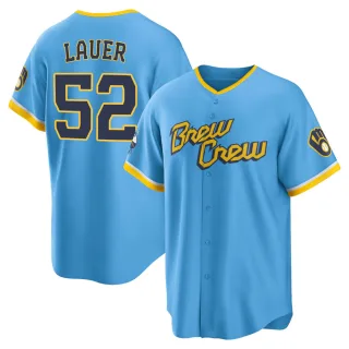 Eric Lauer Women's Nike Cream Milwaukee Brewers Home Replica Custom Jersey Size: Small