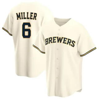 Owen Miller Youth Nike Cream Milwaukee Brewers Home Replica Custom Jersey Size: Large